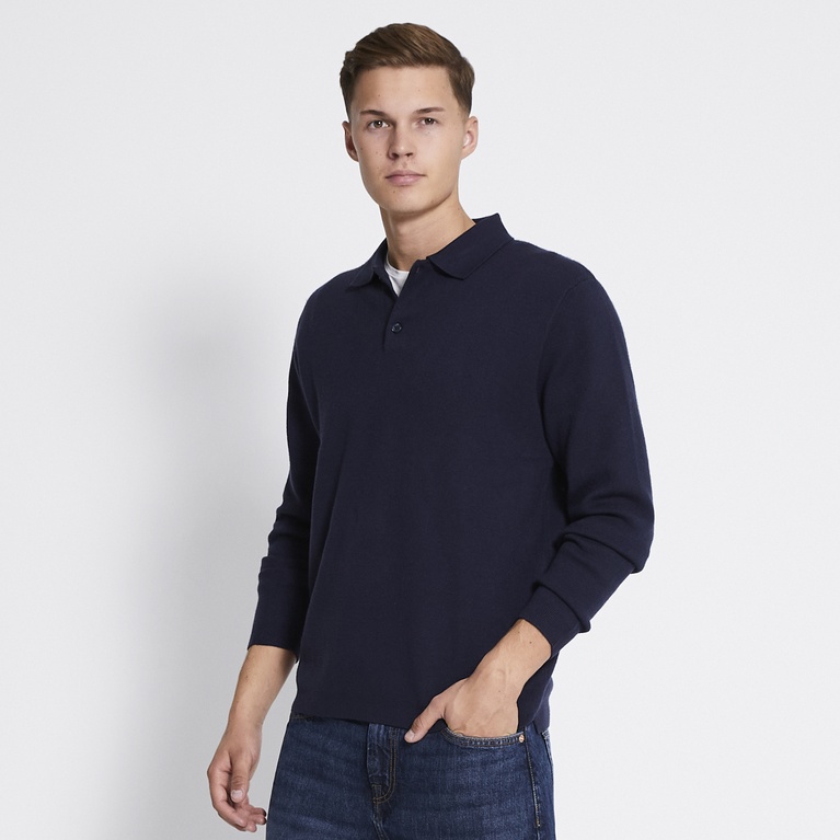 Knitted polo shirt "Ross" Navy